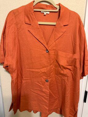 Easel Linen Camp Shirt